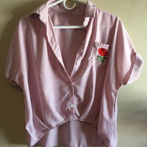 Pink High low Blouse